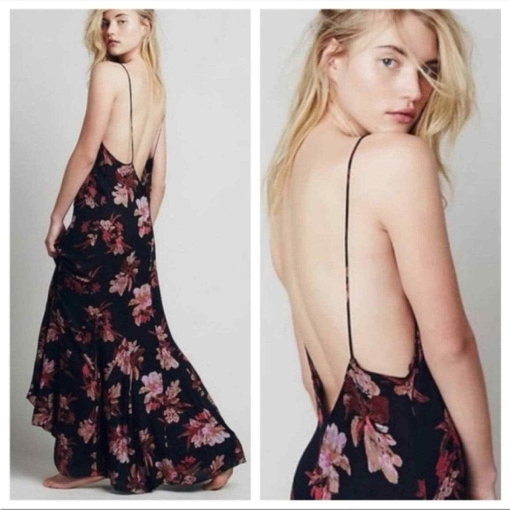 Free People Star Chasing Slip  Bohemian Intimately Maxi Slip Nightgown size L